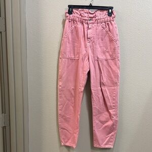 Zara Pink Barrel Jeans